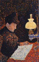 Paul Signac Woman by Lamplight oil painting picture